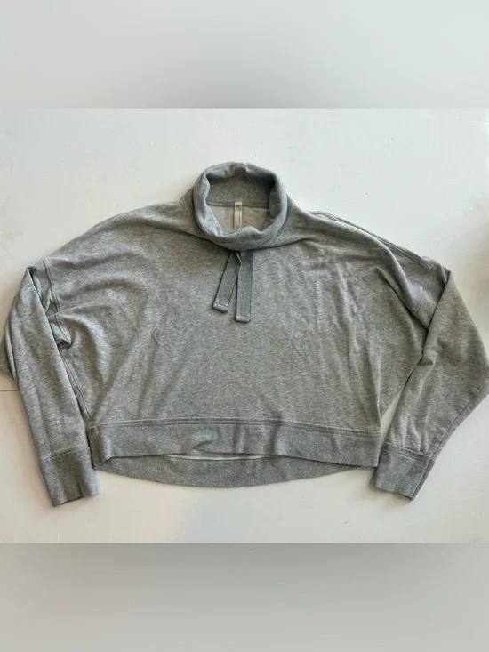 Free People Movement Gray Lara Pullover Mock Neck Sweater Small - Picture 3 of 8
